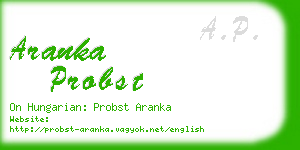 aranka probst business card